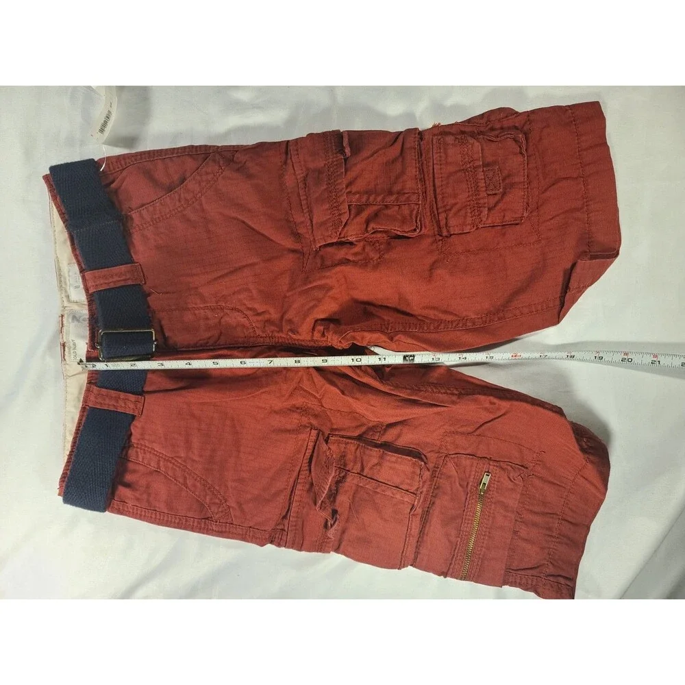 Old Navy Boys Size 10 Rust Red Cargo Shorts with Belt